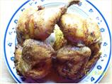 Upright Chicken in the Oven With Garlic and Cider