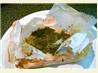 Cilantro-Butter Salmon and Vegetables in Parchment. Recipe by What's Cooking?