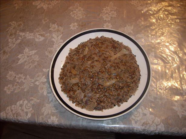 Lentil Rice Dish  (Mujadarah Arabic Dish). Photo by Hommus