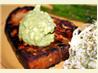 Lemon Soy Swordfish With Avocado Butter