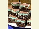 Creme De Menthe Brownie Squares. Photo by ~kdp