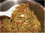 Green Beans With Stewed Tomatoes & Bacon