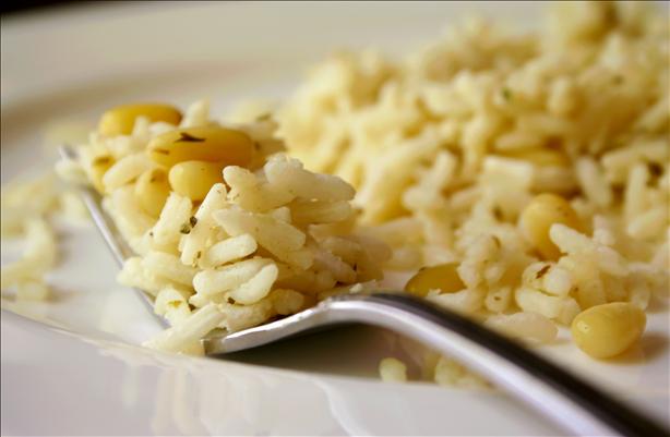 Pine Nut Rice Pilaf (Pi&ntilde;on Rice Pilaf). Photo by GaylaJ