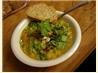Smoky Bean Soup With Lemon-Pea Coulis and Sesame Flavored Shiita