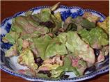 Lettuce, Raisin and Walnut Salad With Creamy Raspberry Dressing