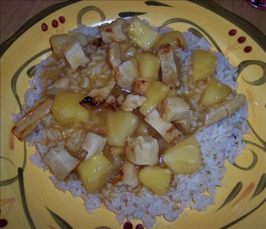Sweet and Sour Chicken With Rice. Photo by looneytunesfan