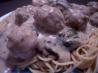 Italian Meatballs in Spinach Cream Sauce. Recipe by crymara