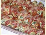 Spinach, Ricotta and Tofu (Optional) Stuffed Shells (Oamc). Photo by Serah B.