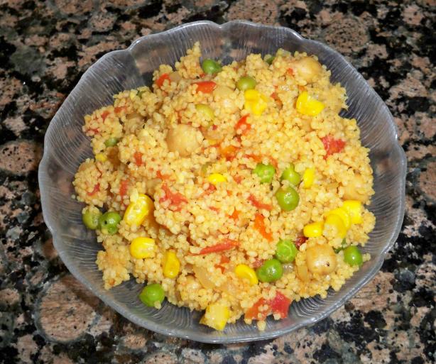 Curried Couscous With Chickpeas. Photo by Sky Hostess