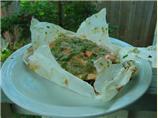 Salmon With Sage Butter & Root Vegetables in Parchment