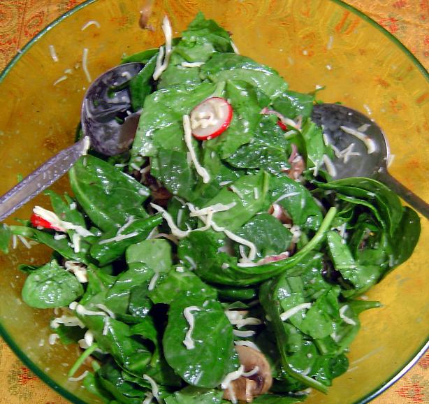 Spinach Salad With a Bit of a Kick. Photo by Sue Lau