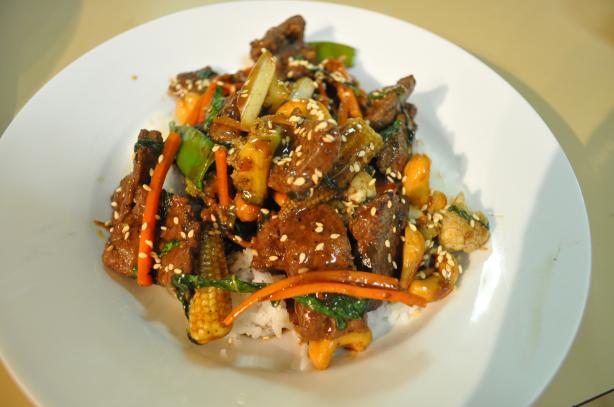 Korean Vegetable-Beef Stir Fry. Photo by I'mPat