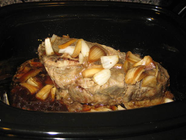 Crock Pot Savory Pork Roast. Photo by Rookie Chef from SD