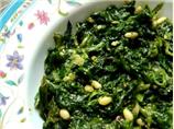 Spinach With Pine Nuts. Photo by WizzyTheStick