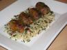 Apricot Veal Rolls on Mushroom Rice