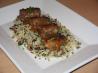 Apricot Veal Rolls on Mushroom Rice