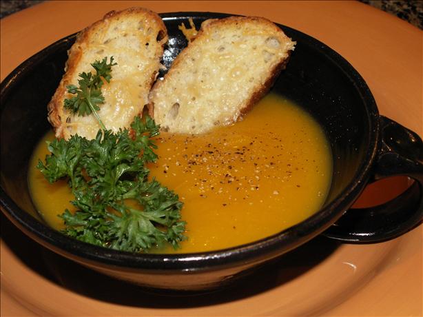 Butternut Squash Leek Soup. Photo by Cookin'Diva