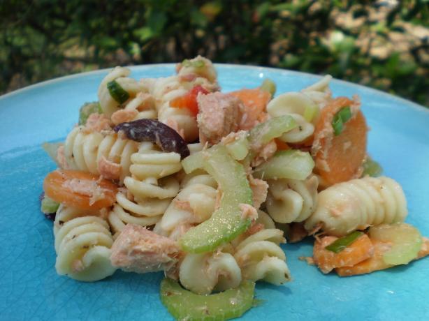 Salmon Pasta Salad. Photo by breezermom