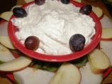 Eggnog Cream Cheese Dip W/Fresh Fruit Wreath