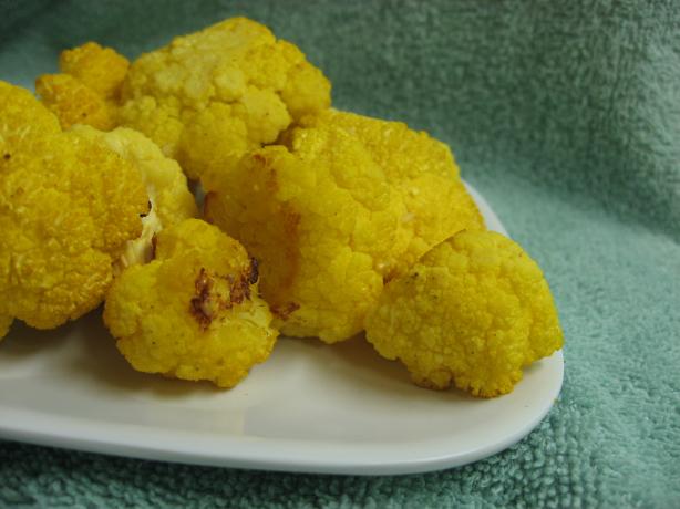 Low Fat Roasted Golden Cauliflower. Photo by brokenburner