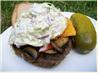 Amy's Dill Pickle and Lettuce Hamburger " Slaw"