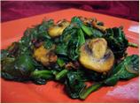 Sauteed Spinach, Mushrooms and Pancetta