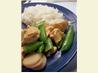 Turkey and Sugar Snap Peas in Orange Mustard Sauce. Recipe by dicentra