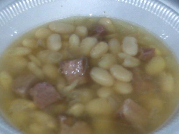 Navy Bean Soup in the Crock Pot. Photo by TWL's wife