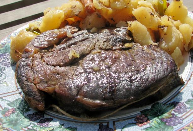 Slow-Cooked Beer-Braised Beef. Photo by lazyme