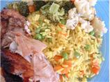 Denise's Saffron Vegetable Fried Rice. Photo by WizzyTheStick