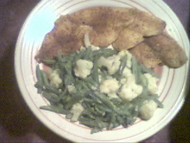 Cajun Sole With Green Beans & Cauliflower. Photo by SEvans
