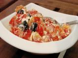 Bell Pepper (Capsicum) Salad With Feta and Black Olives. Photo by Boomette