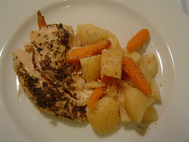 Crock Pot Greek Chicken and Potatoes. Photo by The Left Handed Chef