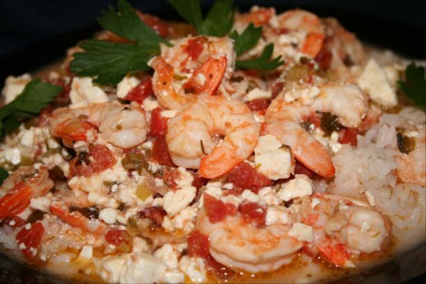 Prawns in Spicy Tomato Sauce With Feta Cheese. Photo by ~Nimz~