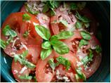 Simple Garlic Basil Tomato Salad
