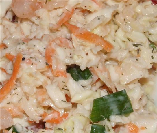 Low Fat Shrimp or Crab Coleslaw. Photo by Peter J