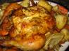 Roast Chicken Stuffed With Fennel and Garlic. Photo by threeovens