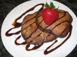 Chocolate Griddle Cakes With Chocolate Sauce