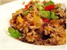 Brown Rice Stir-Fry With Flavored Tofu and Vegetables. Recipe by Manami