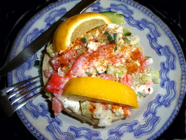 Light and Healthy Cottage Cheese and Vegetable Salad or Sandwich. Photo by Bergy