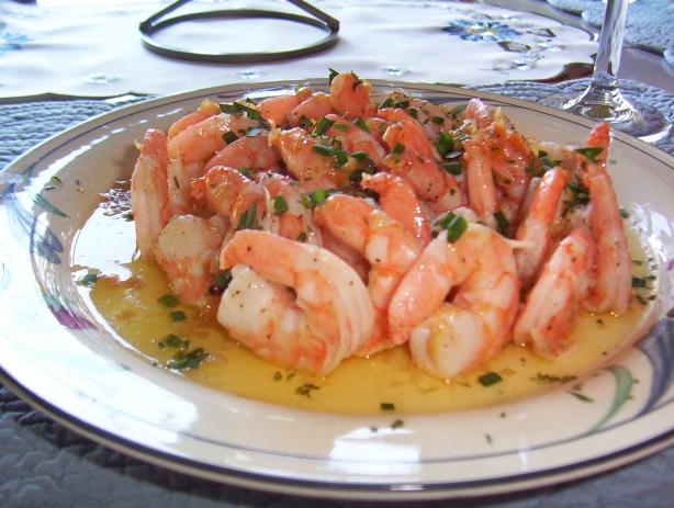 Marinated Shrimp With Champagne Beurre Blanc. Photo by WiGal