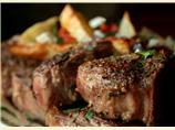 Lamb Chops and Potatoes With Olives, Tomatoes and Feta Cheese