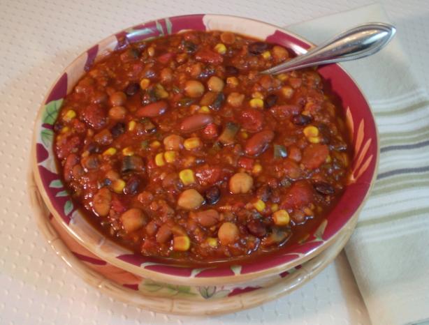 Crock Pot (Or Not) Vegetarian Chili. Photo by TasteTester