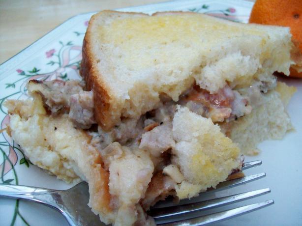 Tina's Overnight Sausage & Egg Casserole. Photo by HeatherFeather