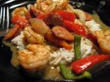 Andouille Sausage and Shrimp With Creole Mustard Sauce