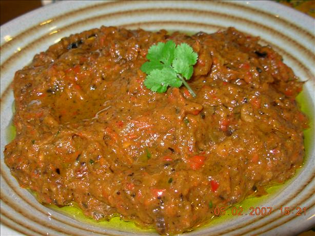Spicy Aubergine (Eggplant) and Red Pepper Tapenade - Dip. Photo by French Tart