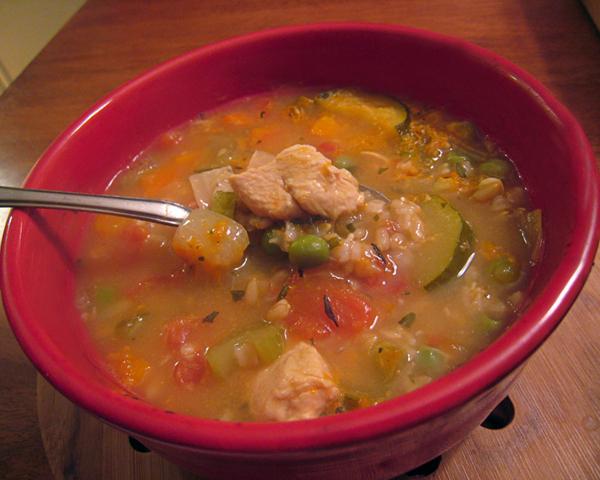 Simple Chicken and Oat Groat Soup. Photo by yogiclarebear