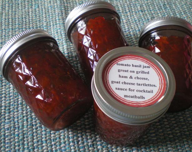 Tomato-Basil Jam. Photo by Julie B's Hive