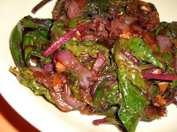 Beet Greens With Caramelized Onions. Photo by Chef*Lee
