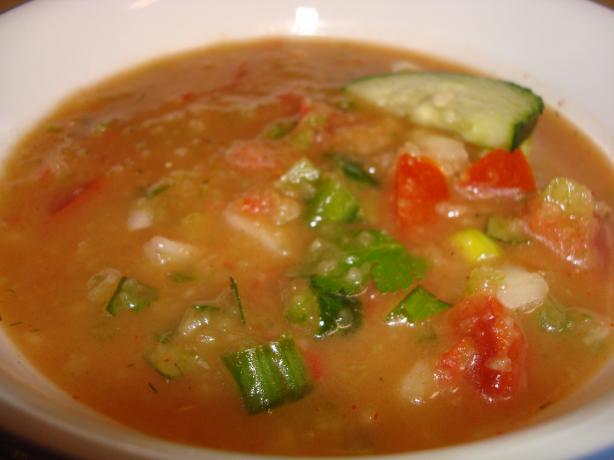 Gazpacho for Joe. Photo by Starrynews
